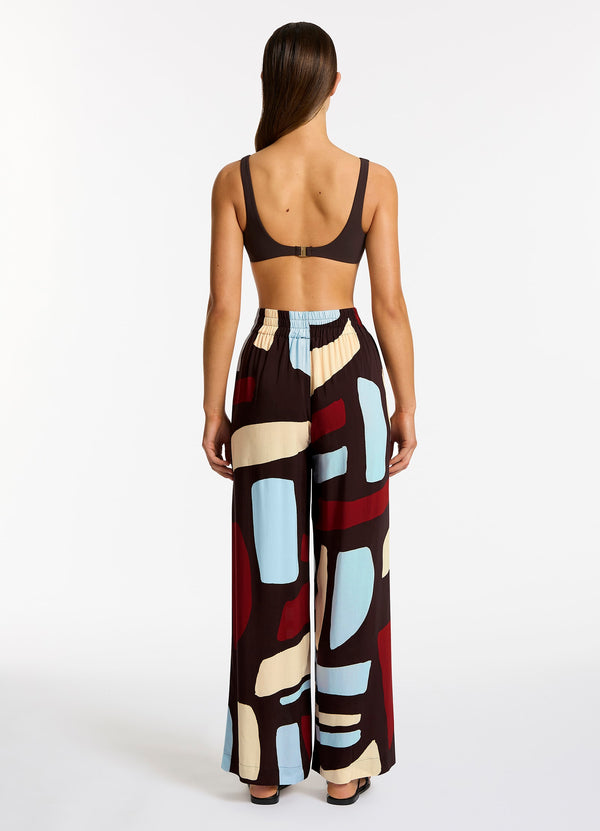 Seafolly Zarla Wide Leg Pant - Ruby