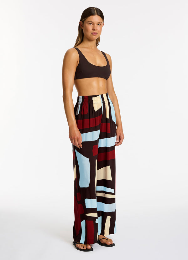 Seafolly Zarla Wide Leg Pant - Ruby