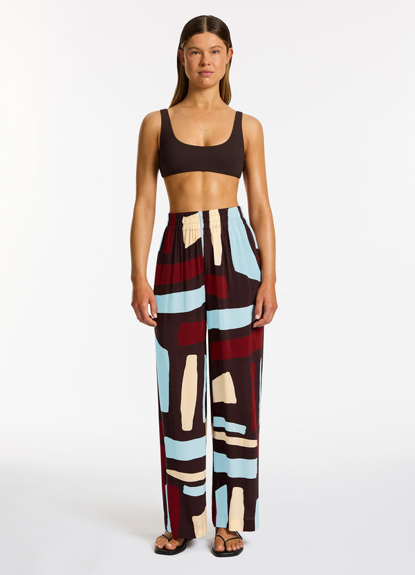 seafolly Zarla Wide Leg Pant - Ruby