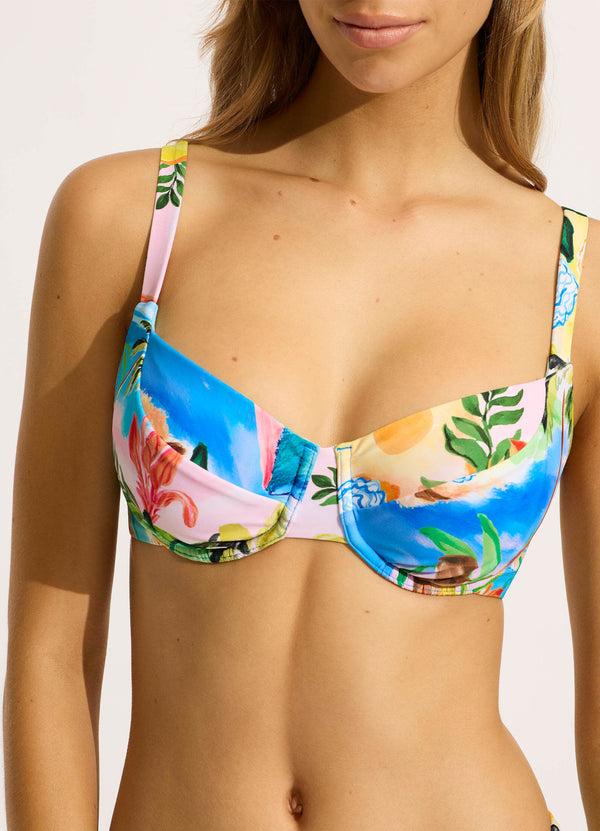 Seafolly South Pacific DD Cup Underwire Bikini Top - Turquoise