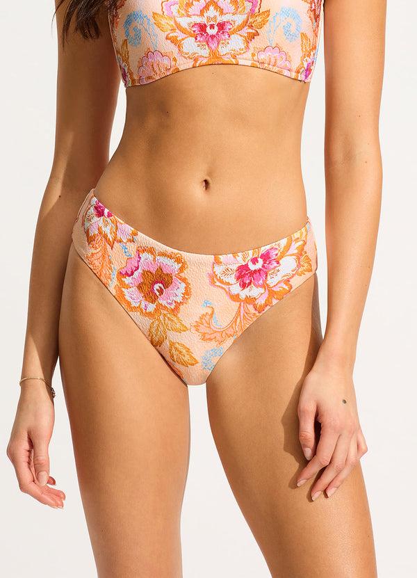 Seafolly Spring Festival Retro Bikini Bottom - Nectar