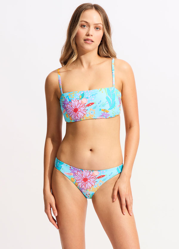 Seafolly Under The Sea DD Tank Bikini Top - Blue Mist