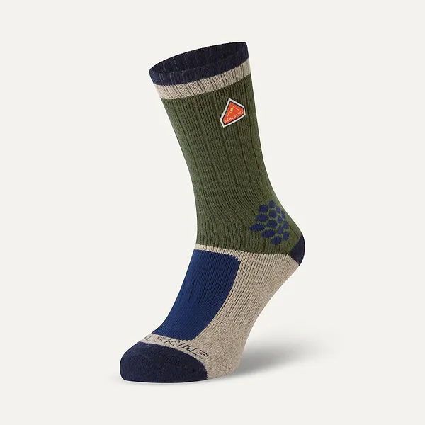 Sealskinz Gresham Recycled Wool And Cashmere Mid Length Colour Block Sock