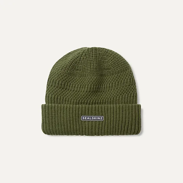 Sealskinz Gressenhall Waterproof Cold Weather Textured Stripe Roll Cuff Beanie