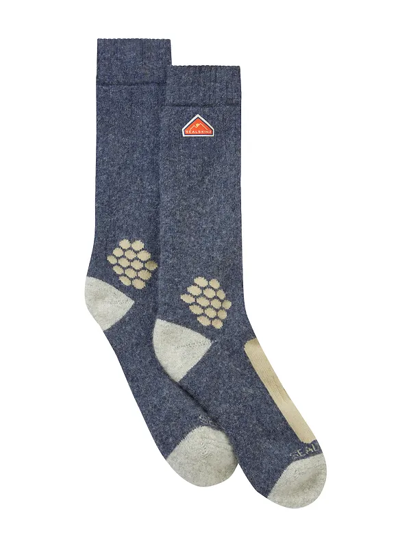 Sealskinz Scarning Recycled Wool And Cashmere Mid Length Colour Block Sock