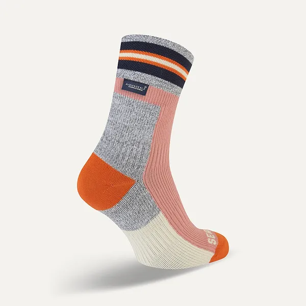 Sealskinz Surlingham Waterproof All Weather Ankle Length Striped Cuff Sock