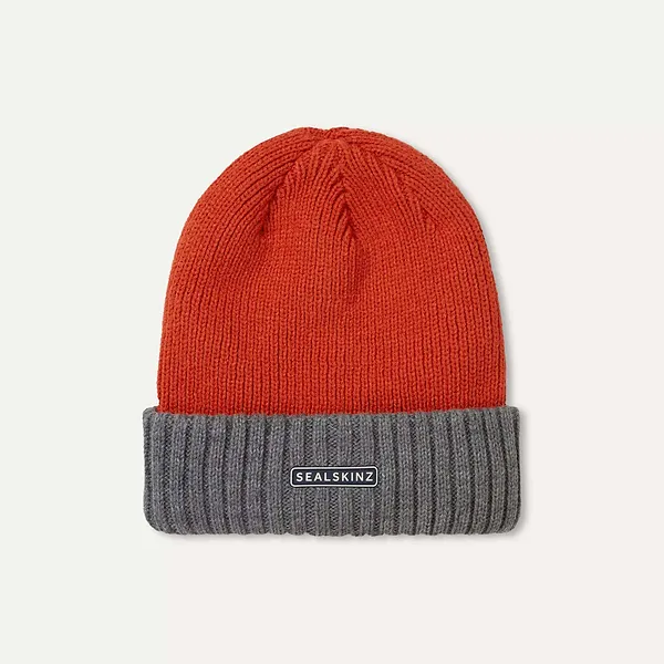 sealskinz Waterproof Cold Weather Roll Cuff Beanie £20.00 Sale £40.00 / Save Colour Orange Orange Variant sold out or unavailable Red Variant sold out or unavailable Grey Variant sold out or unavailable Navy Blue Variant sold