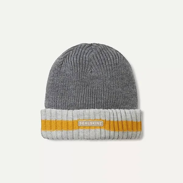 Sealskinz Waterproof Cold Weather Striped Roll Cuff Beanie Holkham