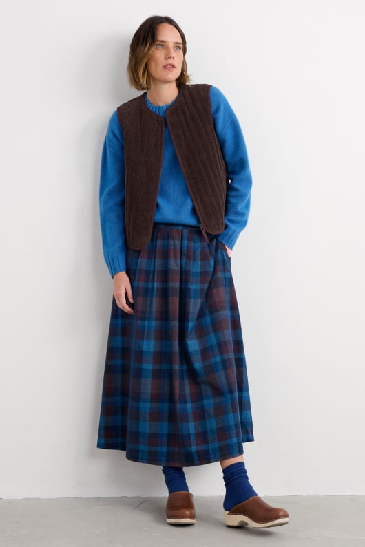 Seasalt Cornwall Alcove Organic Cotton Cord Quilted Gilet