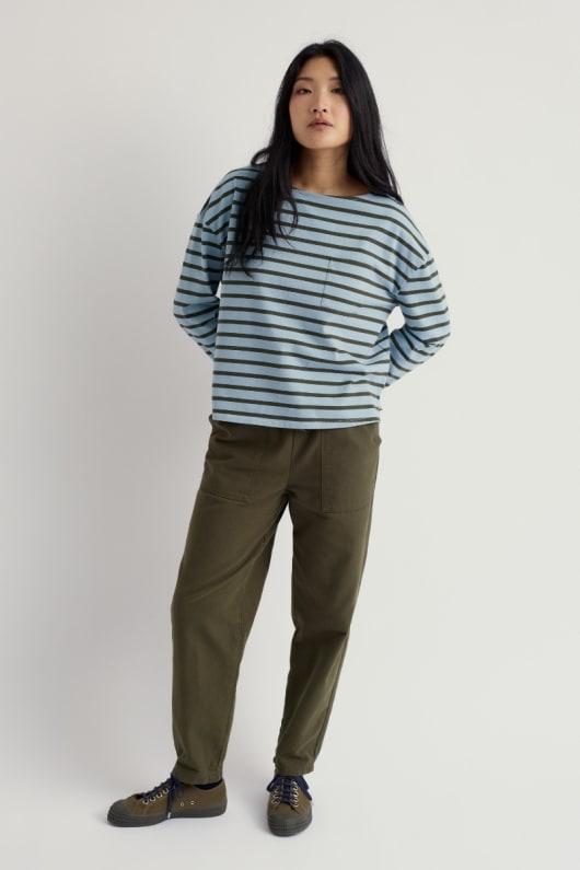 Seasalt Cornwall Beach Boat Organic Cotton Jersey Top