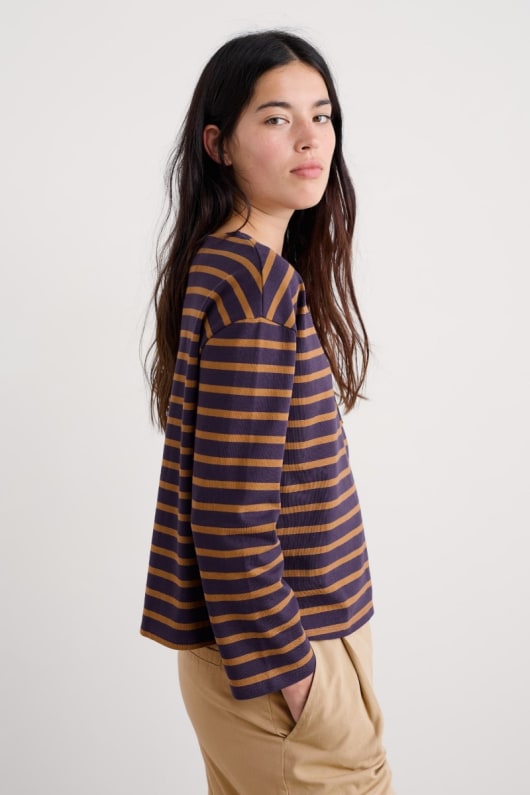 seasalt cornwall Beach Boat Organic Cotton Jersey Top