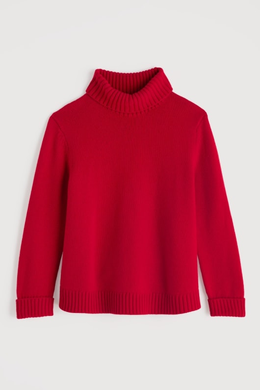 Seasalt Cornwall Braque Lambswool Blend Roll Neck Jumper