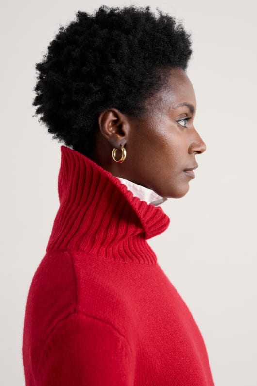 Seasalt Cornwall Braque Lambswool Blend Roll Neck Jumper