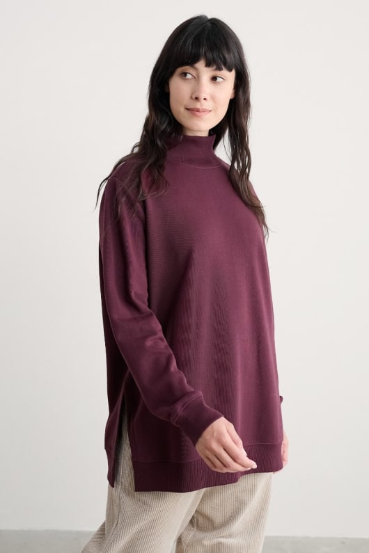 Seasalt Cornwall Bremble Organic Cotton Turtleneck Sweatshirt