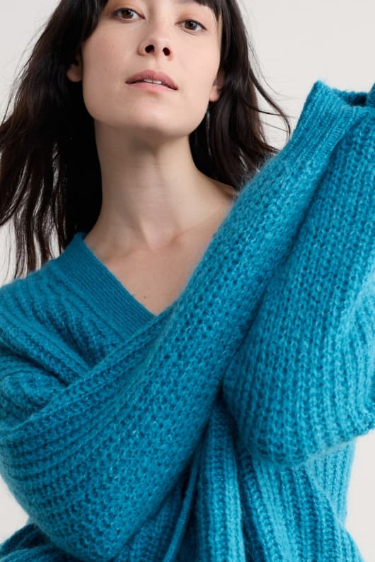 Seasalt Cornwall Brushwork V-Neck Cardigan With Mohair