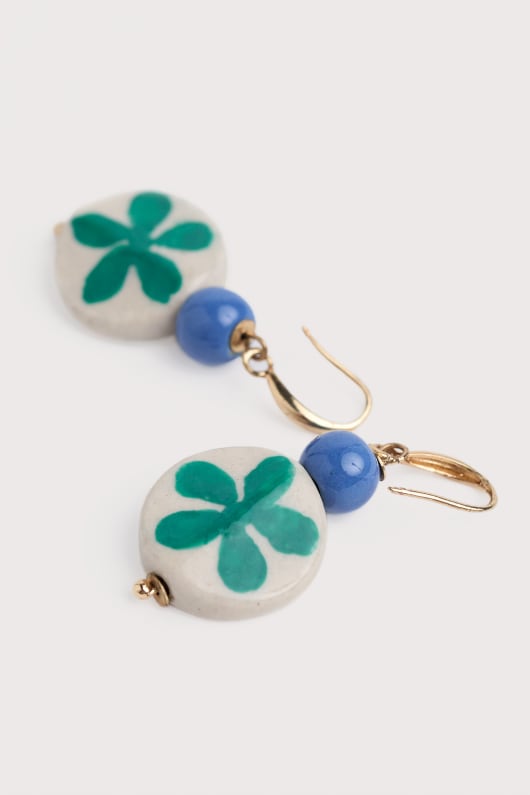 Seasalt Cornwall Budburst Flower Ceramic Bead Earrings