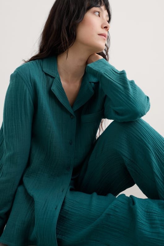 Seasalt Cornwall Calm Tides Pyjamas With GOTS Certified Organic Cotton