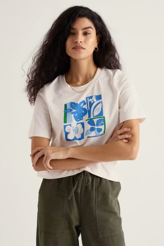 seasalt cornwall Copseland T-Shirt in GOTS-Certified Organic Cotton Jersey