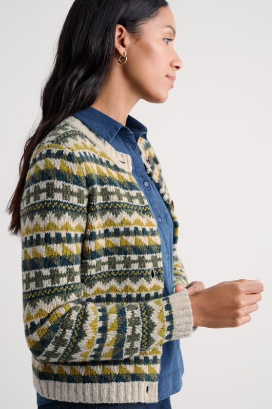 Seasalt Cornwall Dawson Pick Merino-Blend Fair Isle Cardigan