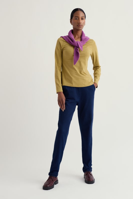 Seasalt Cornwall Easel Long Sleeve Top In GOTS-Certified Organic Cotton Jersey