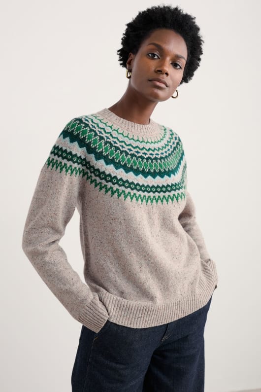 seasalt cornwall Gurnard's Head Fair Isle Lambswool Jumper