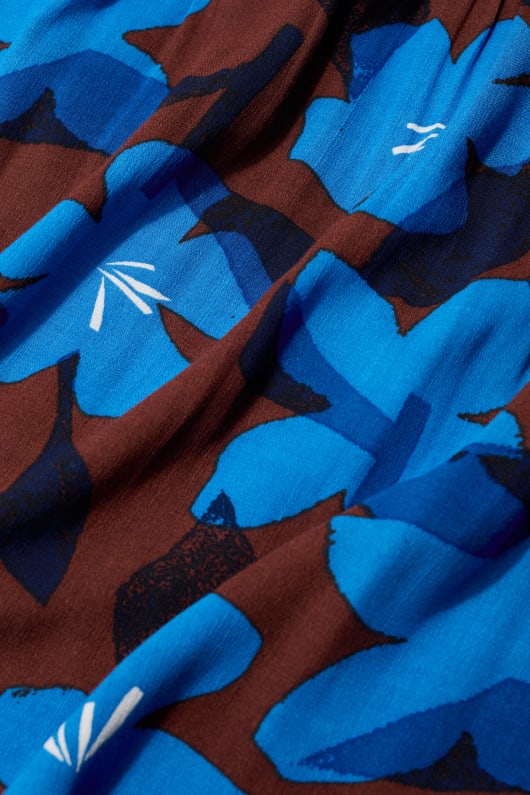 Seasalt Cornwall Harbour Cove Printed Tie Neck Midi Dress