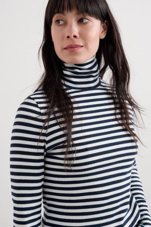 seasalt cornwall Hazel Rib Top in GOTS-Certified Organic Cotton Jersey