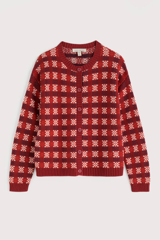 Seasalt Cornwall Kensa Organic Cotton Checked Cardigan