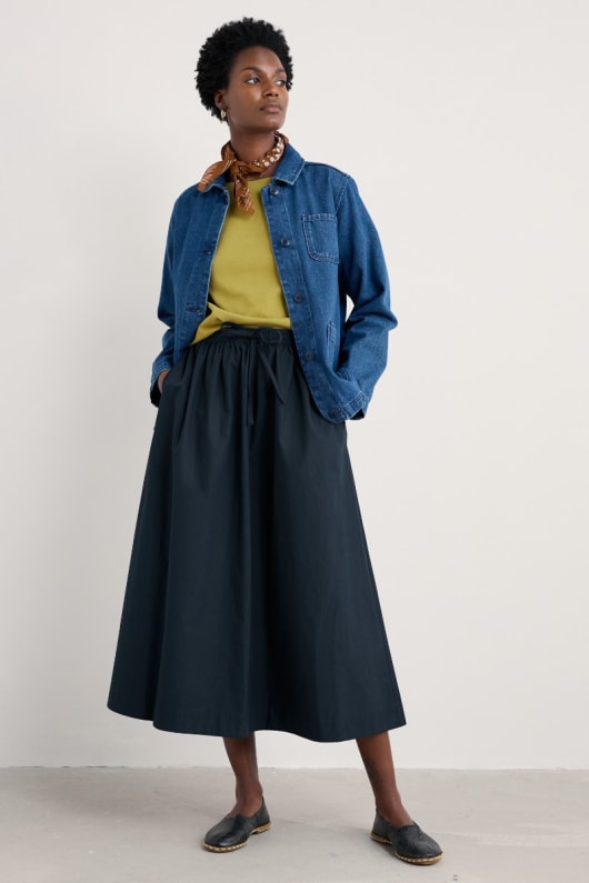 seasalt cornwall Lake Ankle Length Skirt in Organic Cotton