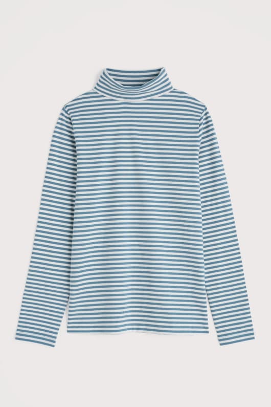 Seasalt Cornwall Landing Roll Neck Top In GOTS-Certified Organic Cotton
