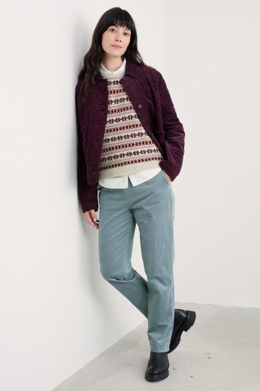 Seasalt Cornwall Lemon Porch Fair Isle Knitted Vest