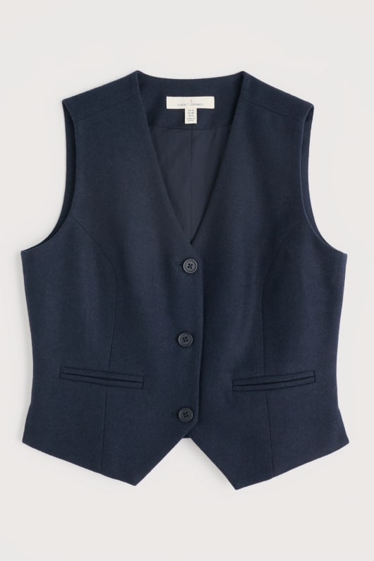 Seasalt Cornwall Lowena V-Neck Wool-Blend Waistcoat