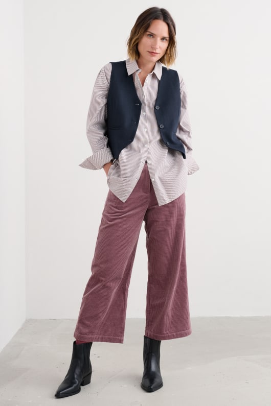 Seasalt Cornwall Lowena V-Neck Wool-Blend Waistcoat