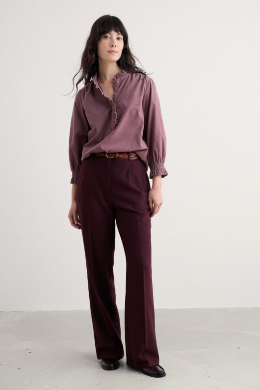 seasalt cornwall Lowena Wool-blend Straight Leg Suit Trousers