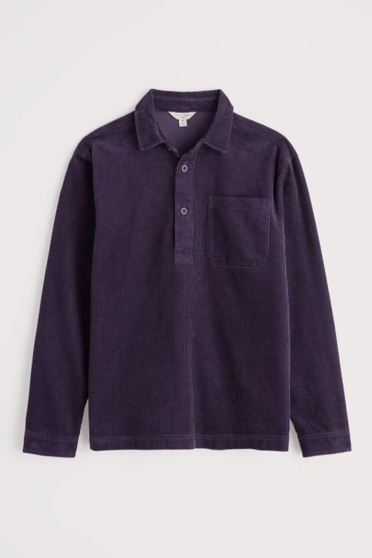 Seasalt Cornwall Men's Arrowhead Half Placket Cord Shirt