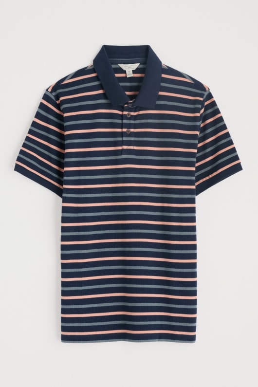 Seasalt Cornwall Men's Balefire Striped Polo In Organic Cotton
