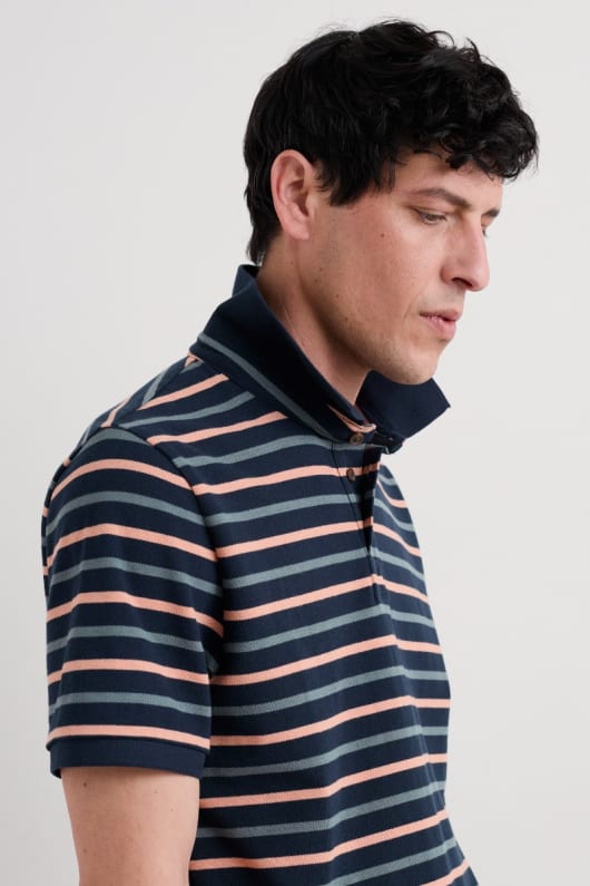 Seasalt Cornwall Men's Balefire Striped Polo In Organic Cotton