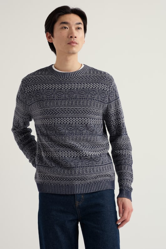seasalt cornwall Men's Carter Rock Crew Neck Jumper