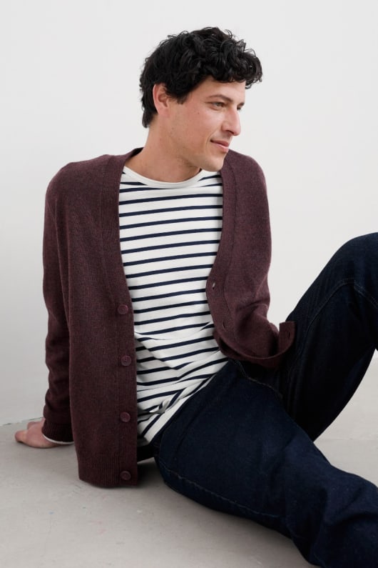 Seasalt Cornwall Men's Cleer Lambswool Blend Cardigan