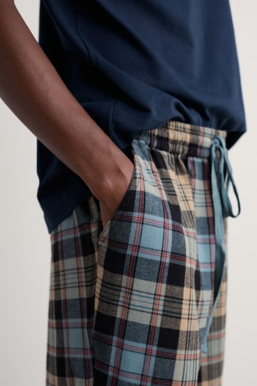 Seasalt Cornwall Men's Connerton Pyjama Trousers In GOTS-Certified Organic Cotton Flannel