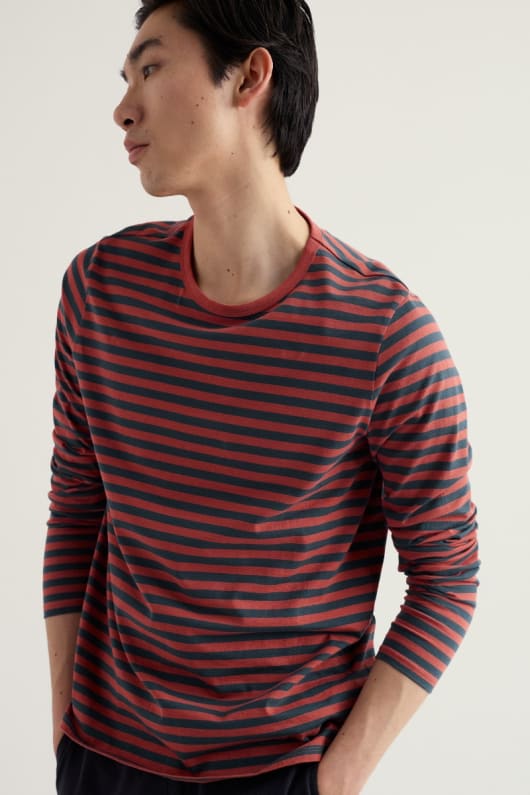 Seasalt Cornwall Men's Crew Neck Sailor Shirt In GOTS-Certified Organic Cotton