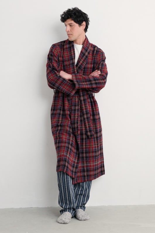 seasalt cornwall Men's Deckhand Checked Flannel Robe