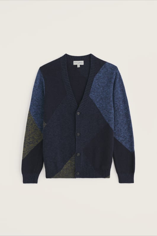 Seasalt Cornwall Men's Goelann Colour Block Cardigan