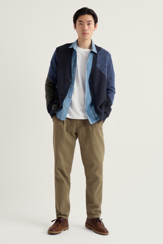 Seasalt Cornwall Men's Goelann Colour Block Cardigan