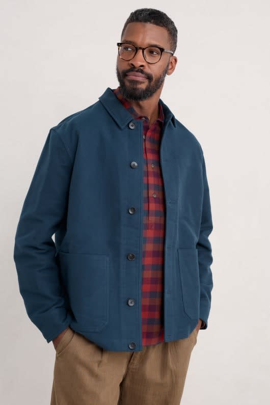 seasalt cornwall Men's Ivo Brushed Cotton Worker Jacket