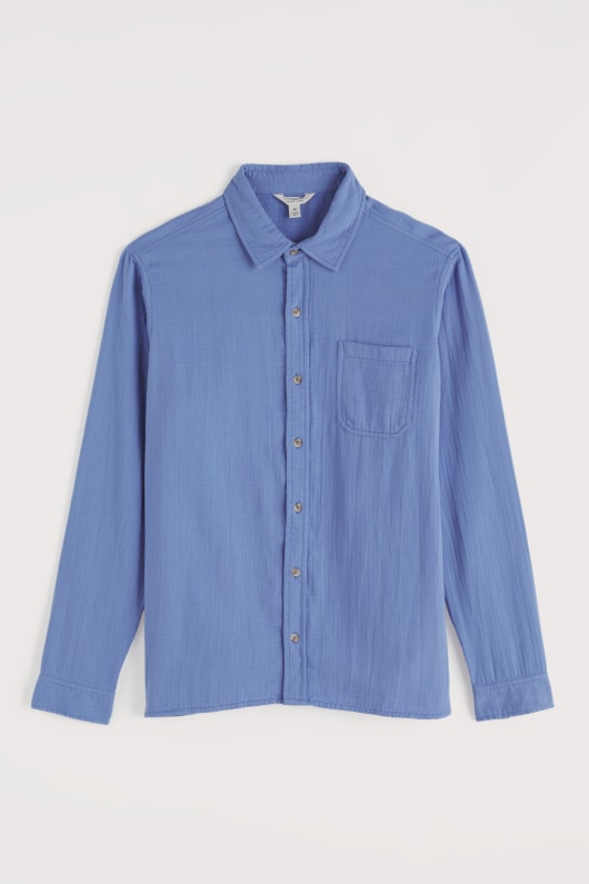 Seasalt Cornwall Men's Kettle Double Gauze Shirt In GOTS-Certified Organic Cotton