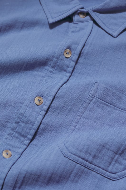 Seasalt Cornwall Men's Kettle Double Gauze Shirt In GOTS-Certified Organic Cotton