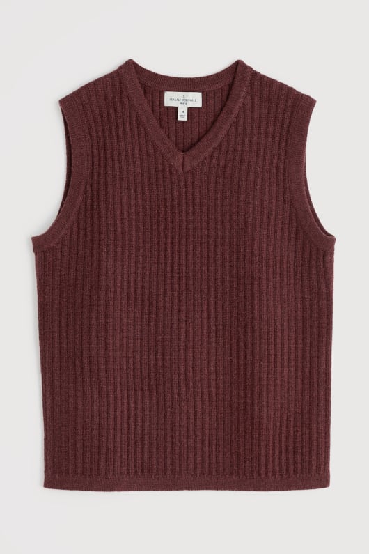 Seasalt Cornwall Men's Lowdy Cable Knit V-Neck Vest