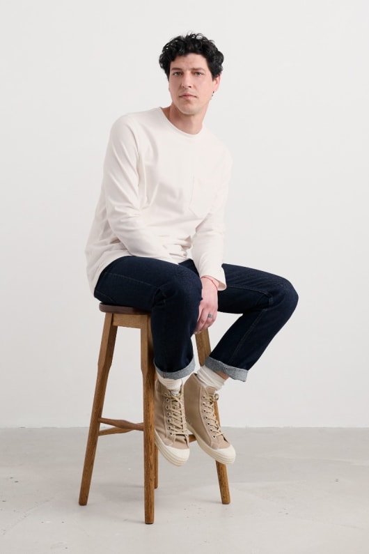 Seasalt Cornwall Men's Merthen Long Sleeve Top In Organic Cotton