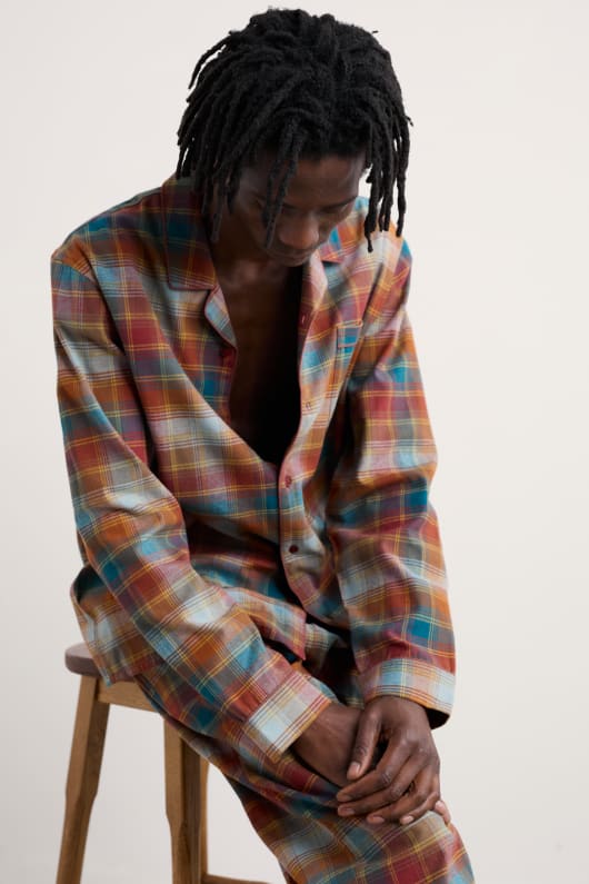 Seasalt Cornwall Men's Netter Checked Flannel Pyjama Set